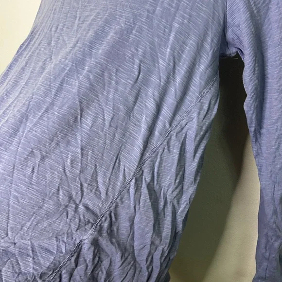 Jjill Pima cotton periwinkle scoop neck long sleeve - Picture 2 of 5